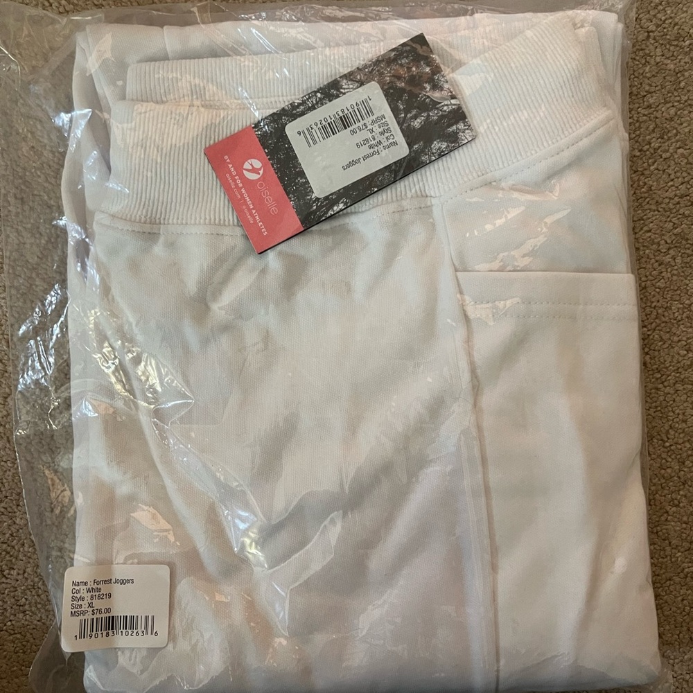 Oiselle Forrest joggers white size xl nwt